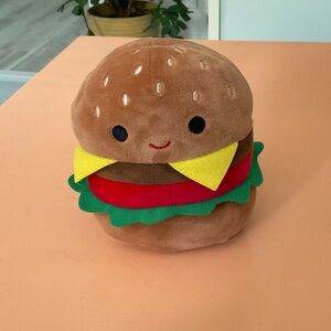 Squishmallows Carl Burger Plush with Red, Green, and Brown
